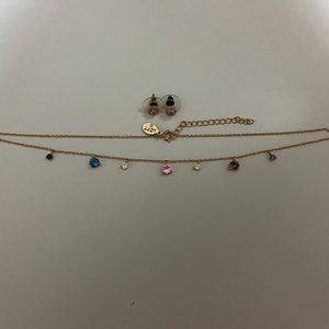 LOFT Multicolored Necklace & Earring Set